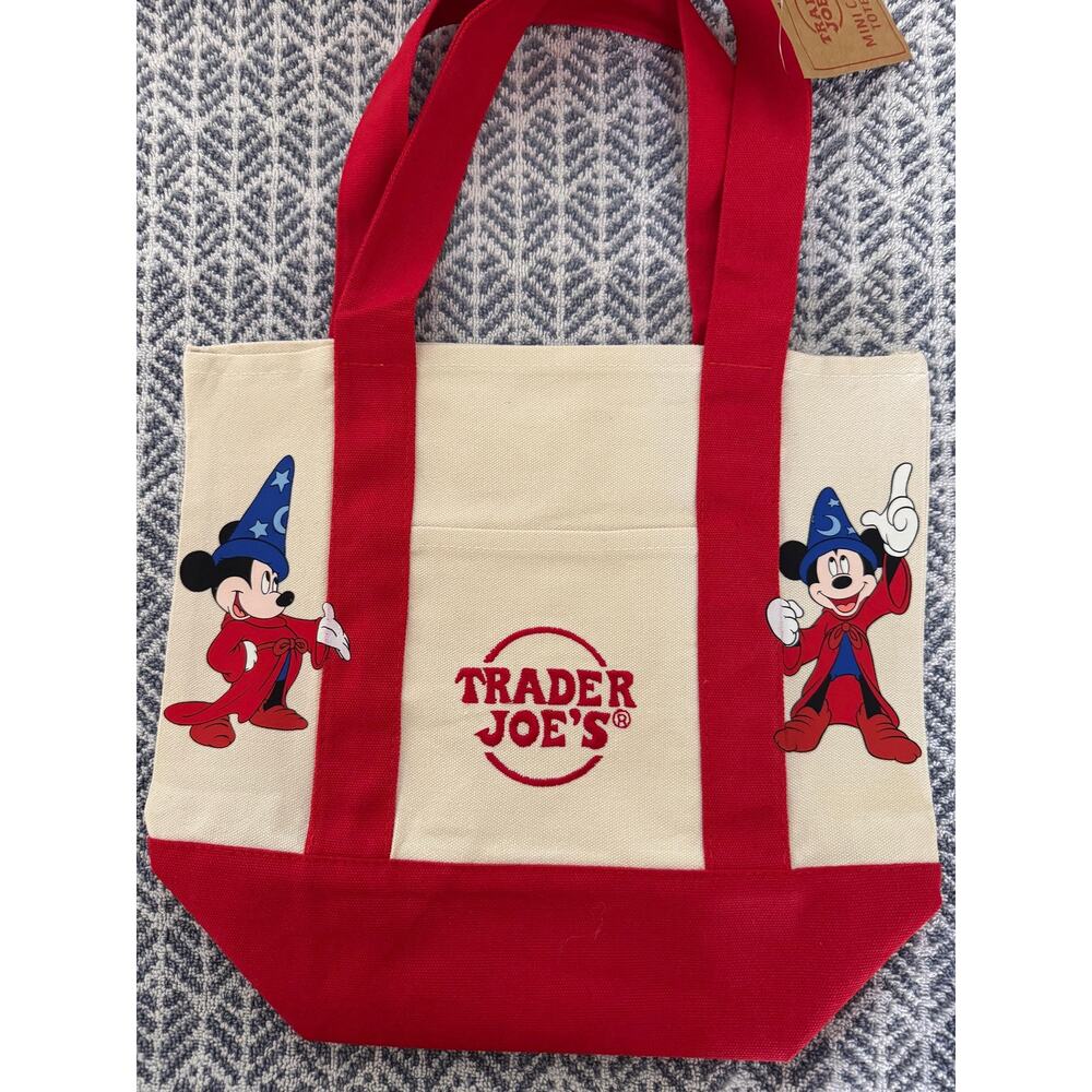 Disney Sorcerer Mickey 3 Custom Made Trader Joes Mini Tote